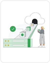 Migrate to the cloud illustration graphic