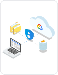 Image of how Cloud Identity works in the cloud.