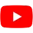 The official YouTube logo icon featuring a red rounded rectangle with a white sideways triangle play button in the center on a transparent background.
